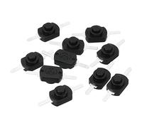 PATIKIL Blocco Pressostato Pulsante Interruttore 10pz Dritto Perno On/Off Autobloccante CC 30V 1A Micro Controllo Interruttore per Torcia Elettrica Lampada Parete Uscita Fai-da-te Nero