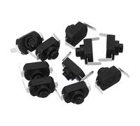 PATIKIL Blocco Pressostato Pulsante Interruttore 10pz Piegato Perno On/Off Autobloccante CC 30V 1A Micro Controllo Interruttore per Torcia Elettrica Lampada Parete Uscita Fai-da-te Nero