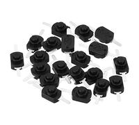PATIKIL Blocco Pressostato Pulsante Interruttore 20pz Dritto Perno On/Off Autobloccante CC 30V 1A Micro Controllo Interruttore per Torcia Elettrica Lampada Parete Uscita Fai-da-te Nero