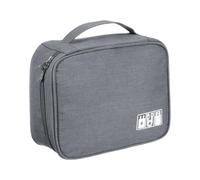 PATIKIL Borsa organizer per cavi da viaggio, custodia portatile per fotocamera elettronica, custodia digitale per il trasporto di obiettivi, caricabatterie, auricolari, oggetti personali, grigio