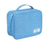 PATIKIL Borsa organizer per cavi da viaggio, custodia portatile per fotocamera elettronica, custodia digitale per il trasporto di obiettivi, caricabatterie, auricolari, oggetti personali, blu cielo