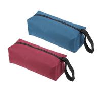 PATIKIL Borsa porta attrezzi con cerniera da 10", confezione da 2 pezzi, borsa multiuso impermeabile per cacciaviti e pinze, blu e rosso