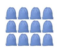 PATIKIL Borse Cotone Riutilizzabili Coulisse 100%, 12pz 7x10 Pollici Sacchetti Multiuso Cotone Lavabili, Organizer per Bagagli, Custodia per Oggetti Essenziali Viaggio, Blu