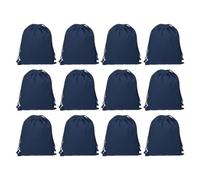 PATIKIL Borse Cotone Riutilizzabili Coulisse 100%, 12pz 7x10 Pollici Sacchetti Multiuso Cotone Lavabili, Organizer per Bagagli, Custodia per Oggetti Essenziali Viaggio, Blu Navy