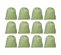 PATIKIL Borse Cotone Riutilizzabili Coulisse 100%, 7x10 Pollici 12pz Sacchetti Multiuso Cotone Lavabili, Organizer per Bagagli, Custodia per Oggetti Essenziali Viaggio, Verde