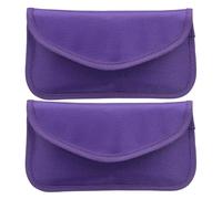 PATIKIL Borse Faraday, 2Pz 6.5" Borsa Chiave Blocco Segnale Anti-Furto Protezione Auto Cellulare Portafoglio Rfid Gps Scudo per Protezione Carta Privacy, Viola
