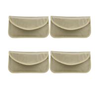PATIKIL Borse Faraday, 4Pz Pouch Chiave di Blocco Segnale da 6.5" Anti-Furto Protezione Auto Cellulare Portafoglio Rfid Gps Schermatura per Protezione Carta Privacy, Khaki