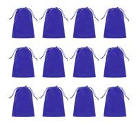 PATIKIL Borsellini In Velluto, 12 Pezzi 4 x 6 Pollici Borsellino Con Chiusura A Cordino Per Gioielli Borsa Regalo Per Matrimoni Feste Compleanni Festival Blu