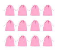 PATIKIL Borsellini In Velluto, Confezione Da 12 Pezzi 5 X 6 Pollici Borsellino Con Cordino Per Gioielli Sacchetto Regalo Per Matrimoni Feste Compleanni Festival Rosa