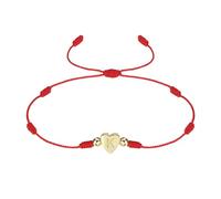 PATIKIL Bracciale Con Iniziale A Cuore, Lettera K Regolabile Con Catena A Cuore, Bracciale Intrecciato A Mano In Corda Placcato Oro, Gioiello Con Charm Alfabeto Per Compleanno, Rosso
