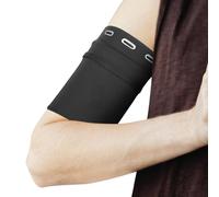 PATIKIL Bracciale Universale Per Corsa Manica 7"x4", Bracciali Per Cellulare Manica Con Tasca Con Cerniera Per Chiavi Auricolari Carte Di Credito Sport Palestra Allenamenti(S, Nero)