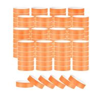 PATIKIL Braccialetti Carta Eventi, 1200Pz Braccialetti Festa Neon, Braccialetti Impermeabili Colorati Identificazione Concerti, Braccialetti Polso per Ingresso Bar Arancione Fluorescente