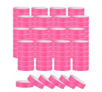 PATIKIL Braccialetti Carta per Eventi, 1200Pz Braccialetti Polso Feste Neon, Braccialetti Identificativi per Concerti Impermeabili Colorati, Fasce Mano per Ingresso Bar, Rosa Fluorescente