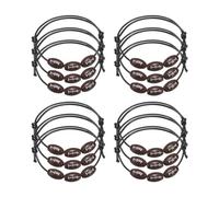 PATIKIL Braccialetti Ciondolo Pallone da Rugby 15x9mm, 12 Pezzi Braccialetti Perline Sportivi Bracciali Ispirazionali per Adolescenti e Adulti per Feste a Tema Sportivo