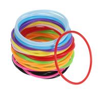PATIKIL Braccialetti in Gelatina Silicone, 100pz Braccialetti in Gomma Fluorescente Arcobaleno Anni '80, Polsino Elasticizzato per Feste, Adulti, Adolescenti, Squadre Sportive, 10 Colori