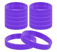 PATIKIL Braccialetti in Gomma Siliconica, 12pz Braccialetti Elasticizzati in Tinta Unita Elastici Sportivi in Gomma per Uomini Donne Adulti Bomboniere per Adolescenti, Viola