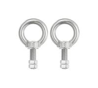PATIKIL Bulloni ad Occhiello Golfari, 2pz M8x40 Bulloni Spallamento Sollevamento in Acciaio Inossidabile 304 Vite Filettata Anello Spalla con Doppi Dadi Fissi per Sollevamento Sospeso