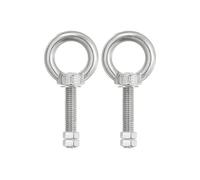 PATIKIL Bulloni ad Occhiello Golfari, 2pz M8x50 Bulloni Spallamento Sollevamento in Acciaio Inossidabile 304 Vite Filettata Anello Spalla con Doppi Dadi Fissi per Sollevamento Sospeso