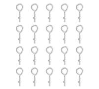 PATIKIL Bulloni Ad Occhio M4x20mm Con Dadi, 20 Pezzi Bulloni Ad Occhio Girevoli Con Spalla Per Filettati In Acciaio Al Carbonio Per Cavi Fili Luci Sospese