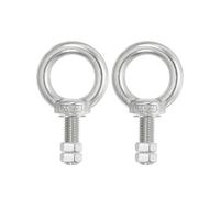 PATIKIL Bulloni Occhiello Golfari, 2pz M10x40 Vite Bullone Spallamento Sollevamento Acciaio Inossidabile 304 Vite Filettata Anello Spalla con Doppi Dadi Fissi per Sollevamento Sospeso