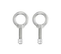 PATIKIL Bulloni Occhiello Golfari, 2pz M10x50 Vite Bullone Spallamento Sollevamento Acciaio Inossidabile 304 Vite Filettata Anello Spalla con Doppi Dadi Fissi per Sollevamento Sospeso