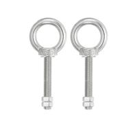 PATIKIL Bulloni Occhiello Golfari, 2pz M10x70 Vite Bullone Spallamento Sollevamento Acciaio Inossidabile 304 Vite Filettata Anello Spalla con Doppi Dadi Fissi per Sollevamento Sospeso