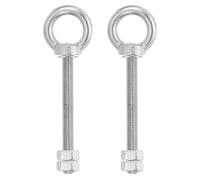 PATIKIL Bulloni Occhiello Golfari, 2pz M12x100 Vite Bullone Spallamento Sollevamento Acciaio Inossidabile 304 Vite Filettata Anello Spalla con Doppi Dadi Fissi per Sollevamento Sospeso
