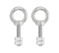 PATIKIL Bulloni Occhiello Golfari, 2pz M12x50 Vite Bullone Spallamento Sollevamento Acciaio Inossidabile 304 Vite Filettata Anello Spalla con Doppi Dadi Fissi per Sollevamento Sospeso