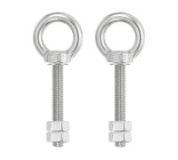 PATIKIL Bulloni Occhiello Golfari, 2pz M12x70 Vite Bullone Spallamento Sollevamento Acciaio Inossidabile 304 Vite Filettata Anello Spalla con Doppi Dadi Fissi per Sollevamento Sospeso