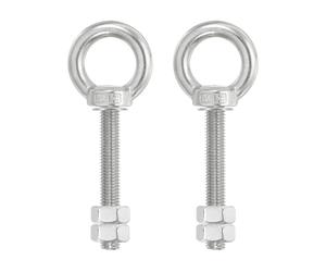 PATIKIL Bulloni Occhiello Golfari, 2pz M12x70 Vite Bullone Spallamento Sollevamento Acciaio Inossidabile 304 Vite Filettata Anello Spalla con Doppi Dadi Fissi per Sollevamento Sospeso