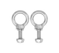 PATIKIL Bulloni Occhiello Golfari, M10x30 Filettatura Maschio Acciaio Inossidabile 304 con Guarnizione Dado Esagonale Rondelle Piatte per Appendere Assicurare Catena Corda Metallico, 2 Set