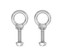 PATIKIL Bulloni Occhiello Golfari, M10x35 Filettatura Maschio Acciaio Inossidabile 304 con Guarnizione Dado Esagonale Rondelle Piatte per Appendere Assicurare Catena Corda Metallico, 2 Set