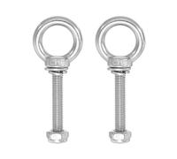 PATIKIL Bulloni Occhiello Golfari, M10x70 Filettatura Maschio Acciaio Inossidabile 304 con Guarnizione Dado Esagonale Rondelle Piatte per Appendere Assicurare Catena Corda Metallico, 2 Set