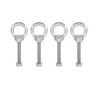 PATIKIL Bulloni Occhiello Golfari, M6x40 Filettatura Maschio Acciaio Inossidabile 304 con Guarnizione Dado Esagonale Rondelle Piatte per Appendere Assicurare Catena Corda Metallico, 4 Set