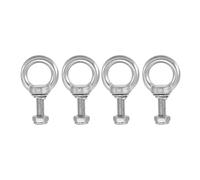 PATIKIL Bulloni Occhiello Golfari, M8x25 Filettatura Maschio Acciaio Inossidabile 304 con Guarnizione Dado Esagonale Rondelle Piatte per Appendere Assicurare Catena Corda Metallico, 4 Set