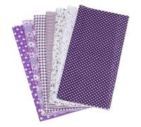 PATIKIL Bundle Di Tessuto Di Cotone, 7 Pz 10 X 10 Pollici Puro Cotone Fat Quarter Quadrati Di Tessuto Precut Con Stampa Floreale per Cucito Patchwork Quilting Artigianato, Viola