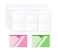 PATIKIL Buste autoadesive per biglietti da visita, 9,4 x 6,1 cm, 40 pezzi, porta etichette in plastica con tasca adesiva aperta per biglietti da visita e biglietti, trasparenti