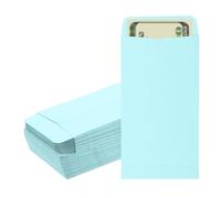 PATIKIL Buste per Soldi, 100Pz 16.5x8.89cm Buste Porta Denaro Busta Soldi Piccole per Contanti Lettera per Risparmio Regali Monete Assegni Biglietti Gioielli Passaporto Carta, Azzurro