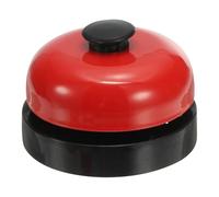 PATIKIL Campanello da Tavolo 2.5" Diametro, Campanello Frontale per Servizio con Costruzione Metallo Antiruggine per Hotel, Ristoranti, Aree Ricezione Ufficio Magazzino, Nero/Rosso