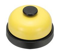 PATIKIL Campanello di chiamata, da 7,2 cm, piccolo, da scrivania, per reception, bancone, cena, bar, hotel iochi, nero e giallo, 1 confezione