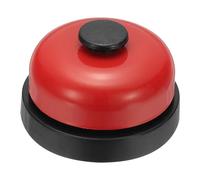 PATIKIL Campanello di chiamata, da 7,2 cm, piccolo, da scrivania, per reception, bancone, cena, bar, hotel iochi, nero e rosso, 1 confezione
