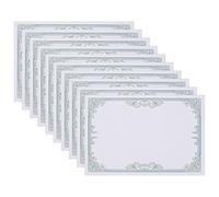 PATIKIL Carta per Certificati Vuota 180gsm 11.6x8.3", 25 Pezzi di Carta per Diplomi per Ufficio, Business, Laurea, Carta Bianca con Bordo Verde