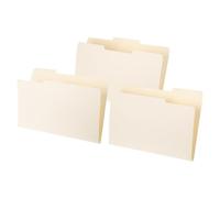 PATIKIL Cartelle Manila Formato Legale 50Pz 1/3 Taglio Organizzatore Carta Ingrosso Aula Casa Ufficio Documenti 8,5 x 14" Linguetta Sinistra Centro Destra