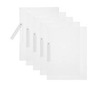 PATIKIL Cartelle Plastica con Clip a Bilanciere Centrale, 5Pz Cartella Relazioni Cartelle Frontali per Presentazioni per Documenti A4 Formato Lettera Us Ufficio Documenti, 12.2"x9" Bianco