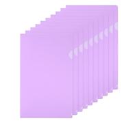 PATIKIL Cartellina a L Formato A4, 10Pz Buste Porta Documenti in Plastica Maniche Giacca Cartella Portadocumenti Copertine Trasparente per Ufficio, Viola