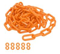 PATIKIL Catena di Sicurezza in Plastica Arancione 10 ft 8mm per Controllo