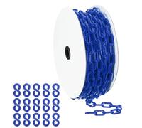 PATIKIL Catena di Sicurezza in Plastica Blu, 72 ft 6mm Catena di Sicurezza Grande in Plastica Lunga per Controllo della Folla riga di Attesa Parcheggio Recinzione Cancello Concerto