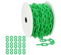 PATIKIL Catena in Plastica Verde, 72 ft 8mm Catena di Sicurezza Grande in Plastica Lunga per Controllo della Folla riga di Attesa Parcheggio Recinzione Cancello Concerto
