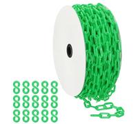 PATIKIL Catena in Plastica Verde, 92 ft 6mm Catena di Sicurezza Grande in Plastica Lunga per Controllo della Folla riga di Attesa Parcheggio Recinzione Cancello Concerto