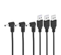 PATIKIL Cavo Alimentazion 3ft Usb 2.0 Tipo A a Dc 3,5x1,35 mm Angolo 90 Gradi, Jack Barile, Cavo Ricarica per Connettore Adattatore 3pz per Ventole, Lampada Altoparlante, Nero